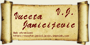Vuceta Janičijević vizit kartica
